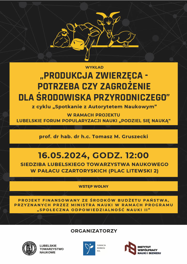 Zaproszenie LNT na wykład Tomasza M. Gruszeckiego